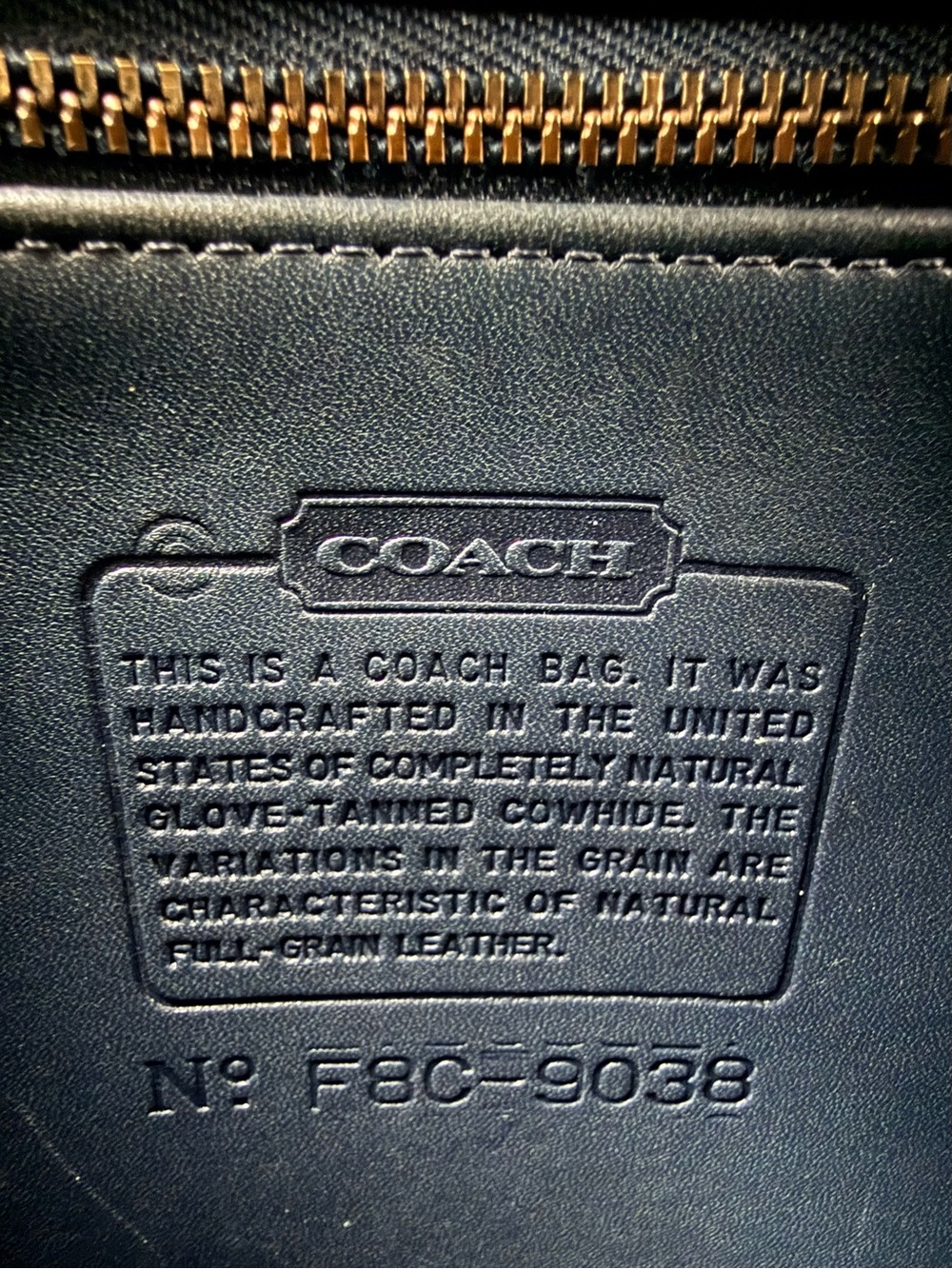 VINTAGE Coach Shelburne Flap 9038 Navy Blue Leather Crossbody + Dust Bag - MINT - Picture 9 of 14